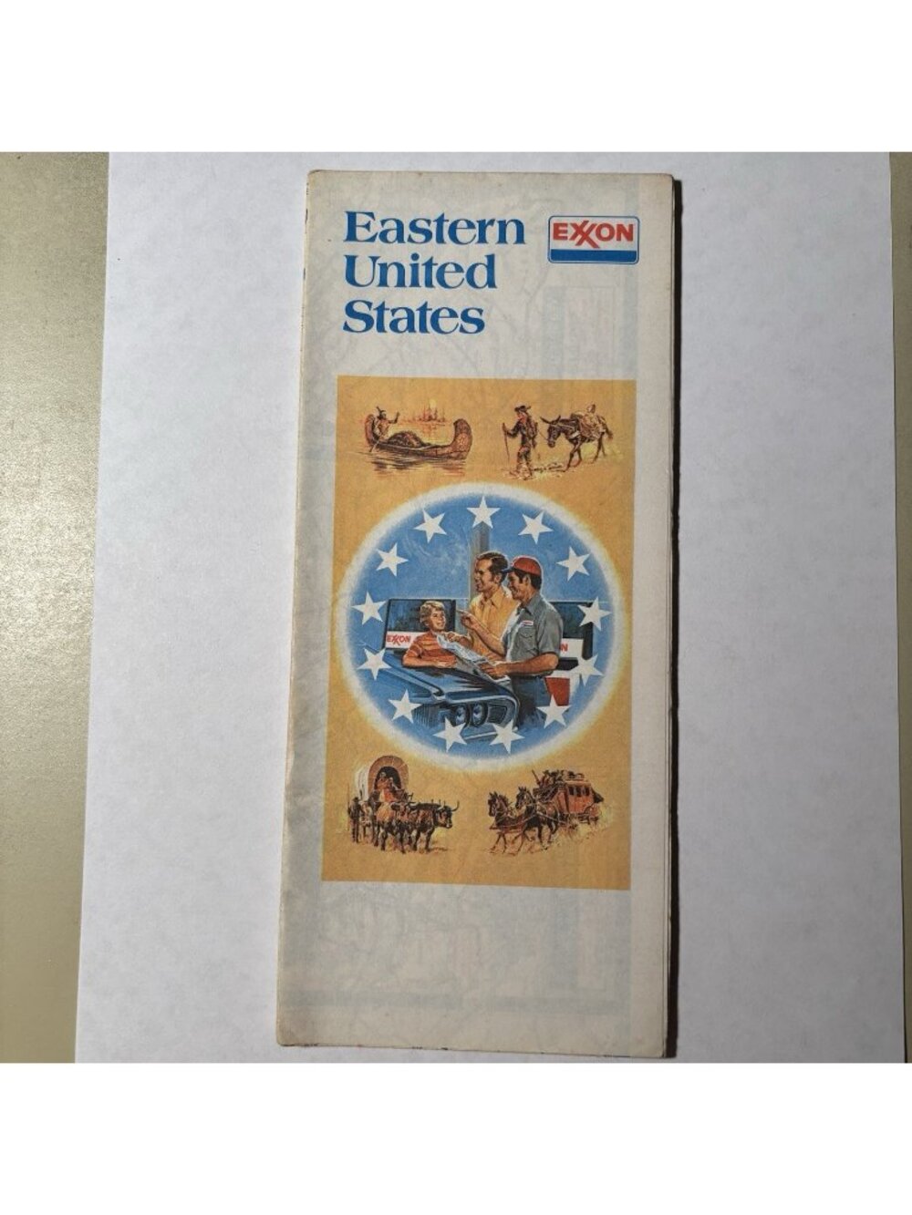 Vintage Exxon Oil Gas Eastern United States Travel Tourism Road Map 1975-76